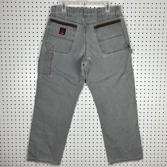 Wrangler Riggs Ripstop Work Wear Pants 34x30 Gray Distressed Worn Skate Y2K - Picture 3 of 9